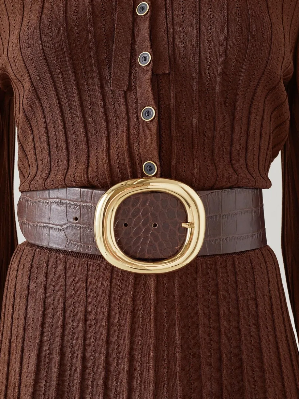 LK Bennett Croc Effect Bromley leren riem