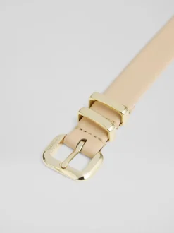 LK Bennett Jodie Leather Oloid Buckle Belt