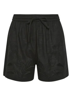 Long Tall Sally 100% Cotton Embroidered Hem Shorts