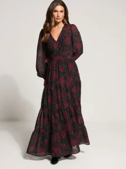 Long Tall Sally - Lange jurk met bloemenprint
