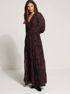 Long Tall Sally - Lange jurk met bloemenprint