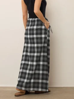 Long Tall Sally Check Maxi A line Skirt