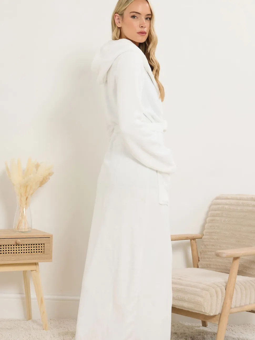 Long Tall Sally Cotton Touch Hooded Maxi Robe