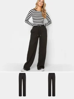 Long Tall Sally joggingbroek met wijde pijpen 2 stuks