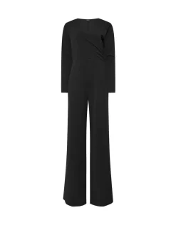 Long Tall Sally lange mouwen scuba overslag jumpsuit