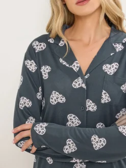 Long Tall Sally Soft Touch Animal Heart Pyjamas Set
