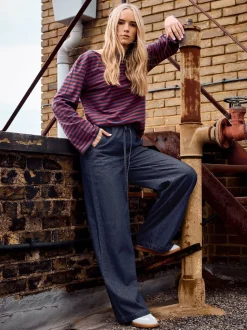 Long Tall Sally Tie Waist Wide Leg Jeans