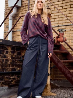 Long Tall Sally Tie Waist Wide Leg Jeans
