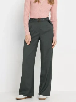 Long Tall Sally Wide Leg Belted Trousers