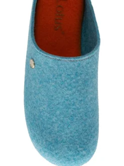 Lotus Textile Flat Mule Slippers