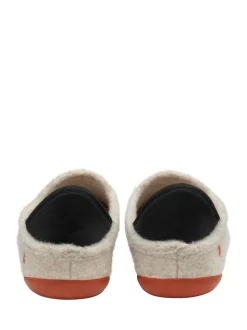 Lotus Textile Flat Slippers