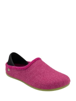 Lotus Textile Flat Slippers