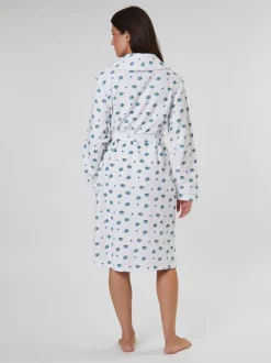 Loungeable Blueberry Print Lightweight Spa Robe