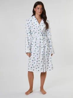 Loungeable Blueberry Print Lightweight Spa Robe