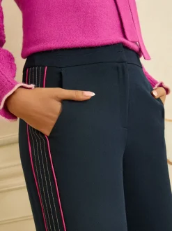 Love & Roses Contrast Side Stripe Wide Leg Trousers
