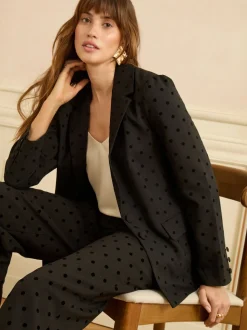 Love & Roses Flocked Spot Blazer