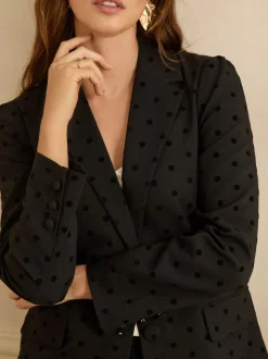 Love & Roses Flocked Spot Blazer