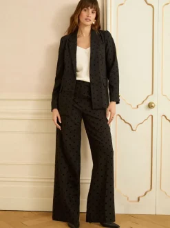 Love & Roses Flocked Spot Blazer