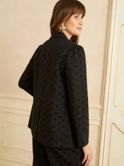 Love & Roses Flocked Spot Blazer