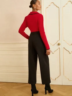 Love & Roses Wide Leg Crop Trousers