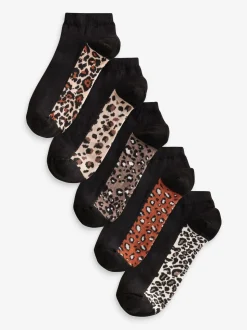 Luipaard - Footbed Trainers Socks 5 Pack