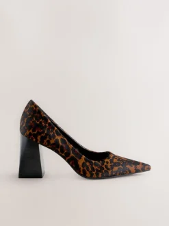Luipaard - Leather Block Court Heels