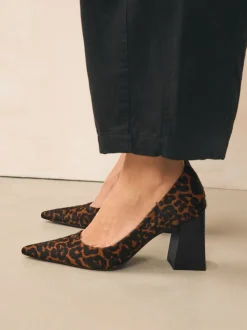 Luipaard - Leather Block Court Heels