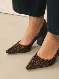 Luipaard - Leather Block Court Heels
