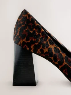 Luipaard - Leather Block Court Heels