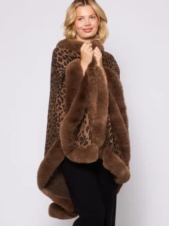Luipaard - South Beach Faux Fur Trim Cape