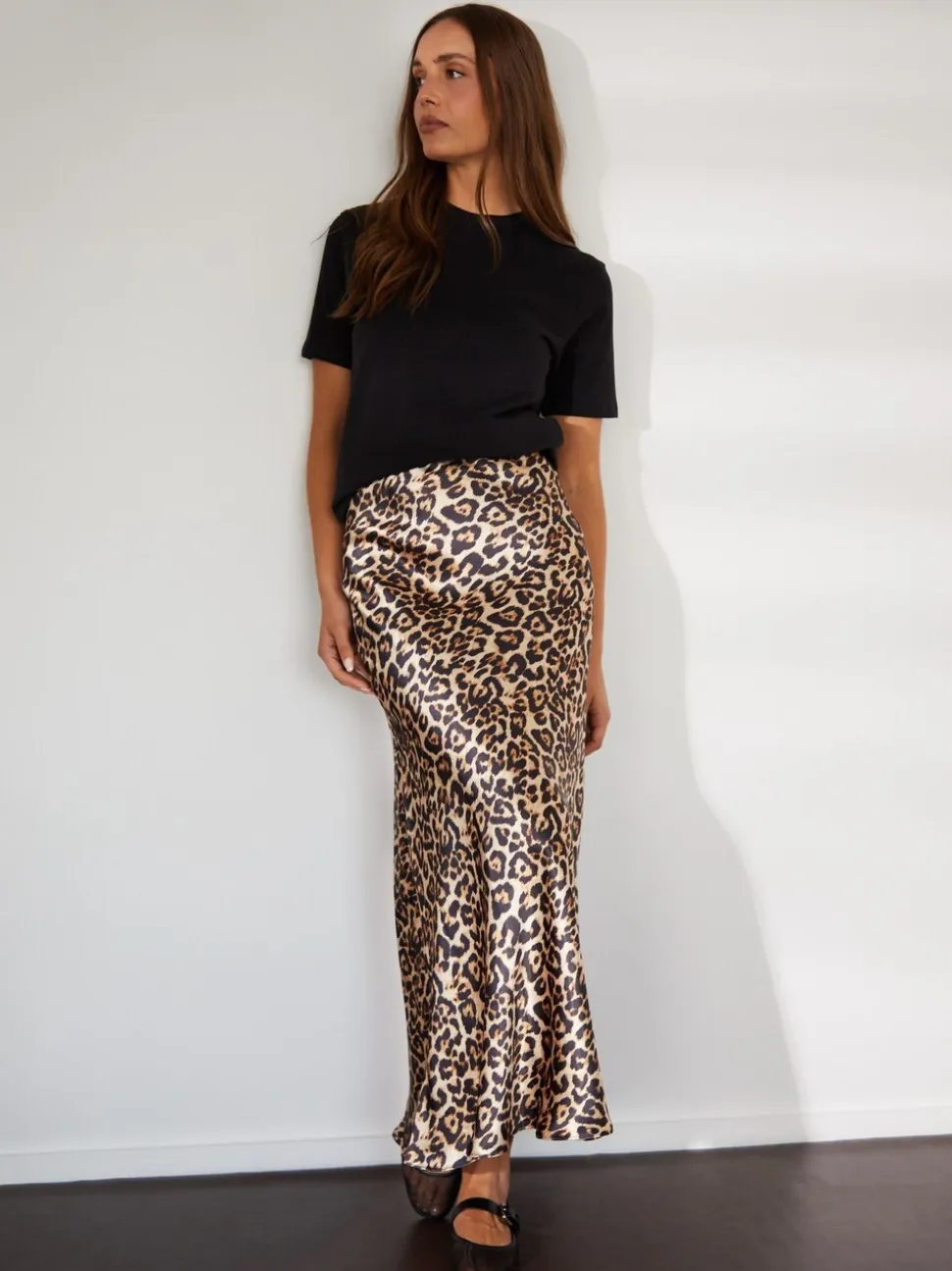 Luipaard - Threadbare - Maxi satijnen rok