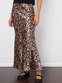 Luipaard - Threadbare - Maxi satijnen rok