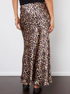 Luipaard - Threadbare - Maxi satijnen rok