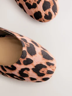 Luipaardprint - Mary Jane-schoenen met ronde neus
