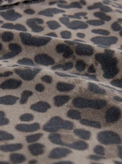Luipaardprint - Oversized denim overhemd
