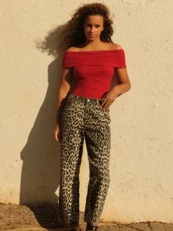 Luipaardprint - Straight Leg Jeans