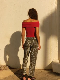 Luipaardprint - Straight Leg Jeans