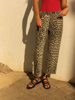 Luipaardprint - Straight Leg Jeans