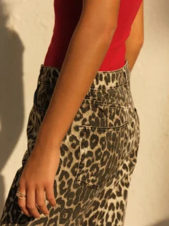 Luipaardprint - Straight Leg Jeans