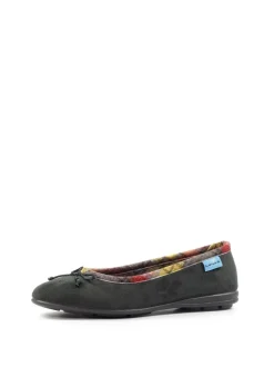 Lunar Bow Tartan Trim Pump Slippers
