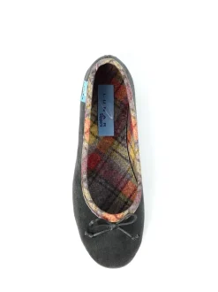 Lunar Bow Tartan Trim Pump Slippers