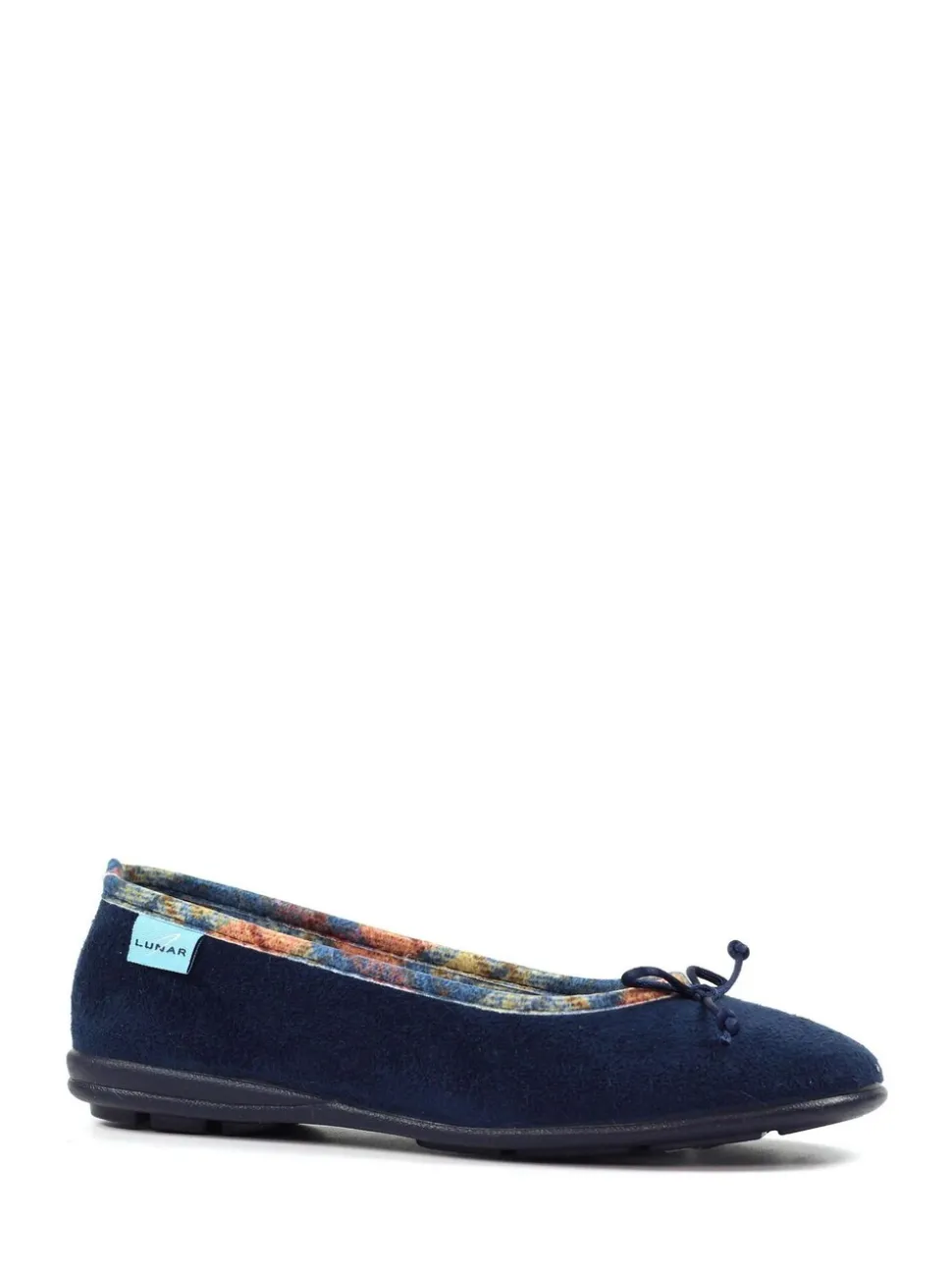 Lunar Bow Tartan Trim Pump Slippers
