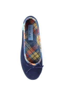 Lunar Bow Tartan Trim Pump Slippers