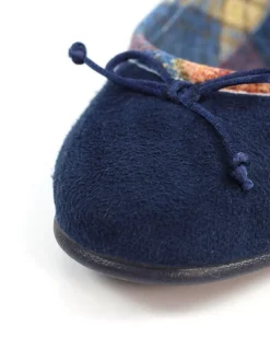 Lunar Bow Tartan Trim Pump Slippers