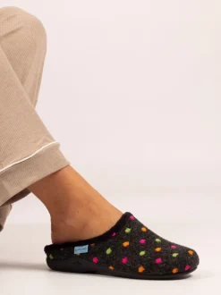 Lunar Peanut Polka Dot Mule Slippers