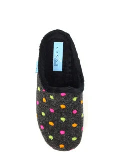 Lunar Peanut Polka Dot Mule Slippers
