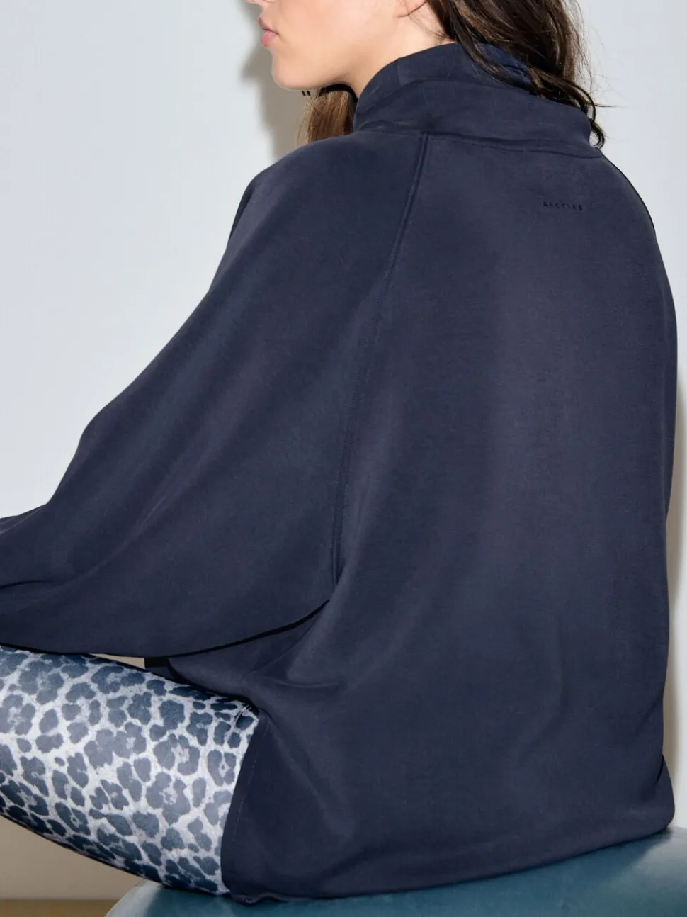 Marineblauw - Active Modal Supersoft Cowl Neck Jumper