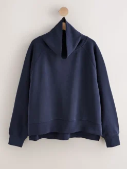 Marineblauw - Active Modal Supersoft Cowl Neck Jumper