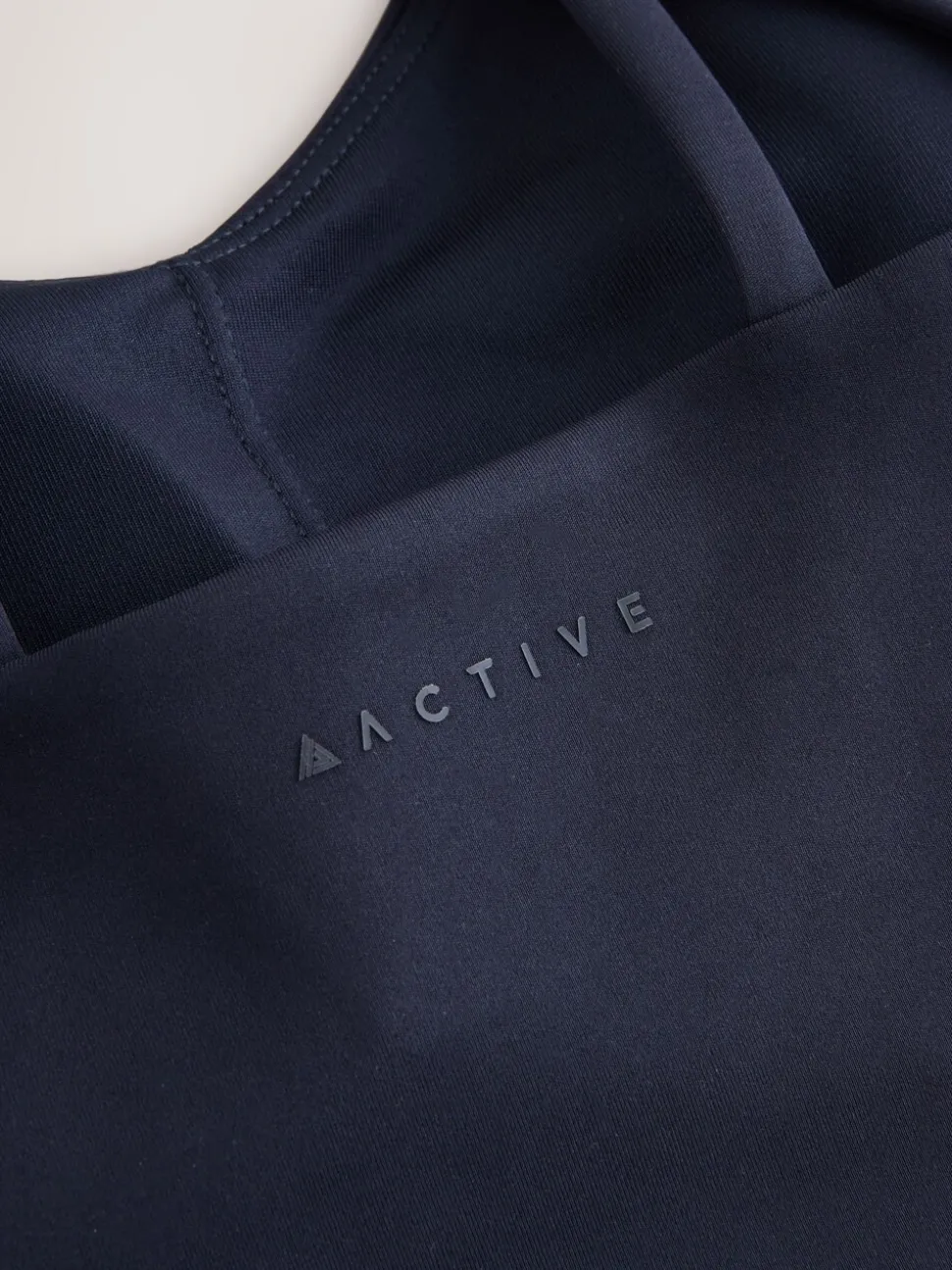 Marineblauw - Active sportbeha met dubbele gekruiste bandjes
