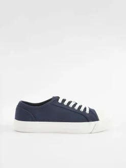 Marineblauw - Canvas honkbalsneakers